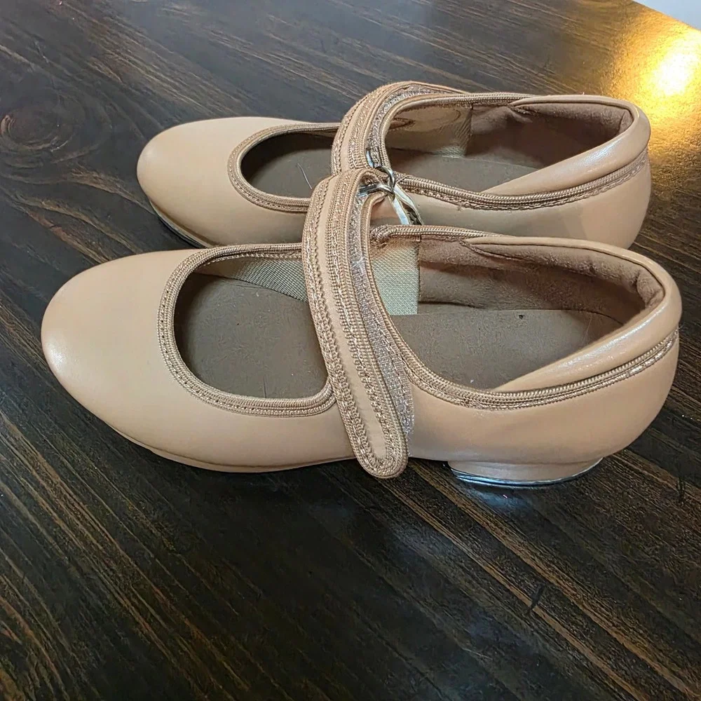 Foralod Mary Jane Tap Shoes for Girls size 3.5 Dance Shoes